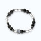 Letter B | Clear Quartz & Black Auralite Bracelet