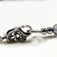 Black Herkimer Diamond Charm + Iolite w/ Akoya Pearl Bracelet
