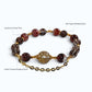 Golden TitaRutilated Quartz Charm + lepidocrocite Super Seven w/ Red Copper Rutilated Quartz Bracelet
