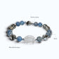 White Rabbit Fur Quartz Charm + Kyanite w/ Brookite in Quartz Bracelet