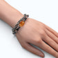 Citrine Charm + Hematoid Quartz w/ Sweden Meteorite Bracelet