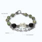 Green Crystal Charm + Green Lithium Mica w/ Hypersthene Bangle