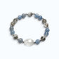 White Rabbit Fur Quartz Charm + Kyanite w/ Brookite in Quartz Bracelet