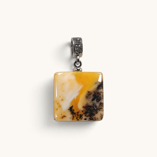 Oreo Amber Pendant