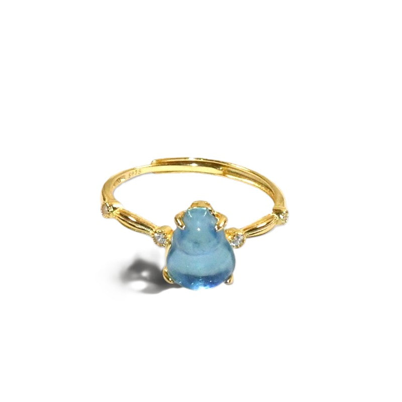 Aquamarine Gourd Ring