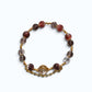 Golden TitaRutilated Quartz Charm + lepidocrocite Super Seven w/ Red Copper Rutilated Quartz Bracelet