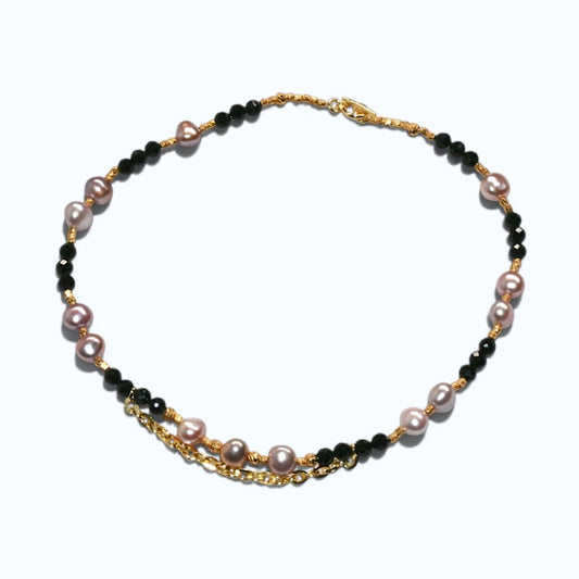 Epidote w/ Freshwater Pearl Anklet