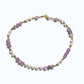 Amethyst Super Seven Quartz w/ Freshwater Pearl Anklet