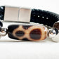 Wealth God Dzi Bead w/ Leather Bangle