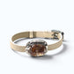 Hematoid Quartz Leather Bracelet