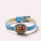 Calcite Rutilated Leather Bracelet