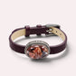 Orange Calcite Leather Bracelet