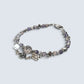Black Herkimer Diamond Charm + Iolite w/ Akoya Pearl Bracelet