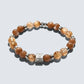 Letter S | Peach Moonstone & Golden Titanium Rutilated Quartz Bracelet