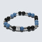 Letter R  | Green Phantom Quartz & Blue Opal Bracelet