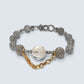 Snowflake Phantom Charm + Grey Rutilated Quartz w/ Grey Moonstone Bangle