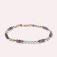 Amethyst Super Seven Quartz w/ Freshwater Pearl Anklet