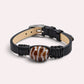 Wave Dzi Bead Leather Bracelet