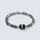 Black & White Dzi Bead Bracelet