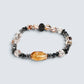 Citrine Charm + Hematoid Quartz w/ Sweden Meteorite Bracelet