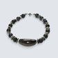 Silver Obsidian Charm w/ Blue Tiger Eye Bracelet