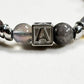 Letter A | Grey Moonstone & Black Auralite Bracelet