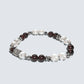 Letter V | Clear Quartz & Garnet Bracelet