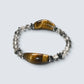 Double Tiger Eye Charm w/ Black Rutilated Quartz Bracelet