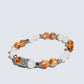 Letter U  | Citrine Pyramid & White Rutilated Quartz Bracelet