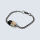 Black & White Dzi Bead Bracelet