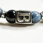 Silver B Charm + Pietersite w/ Black Tourmaline Bracelet