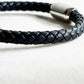 Lotus Tiger Tooth Dzi Bead w/ Leather Bangle