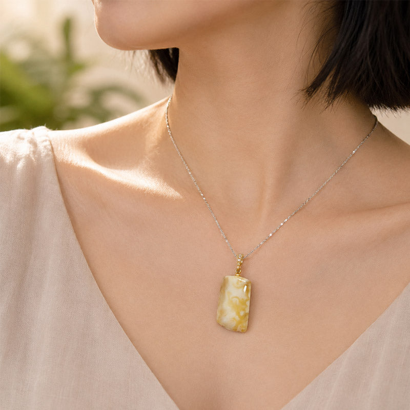 White Amber Pendant