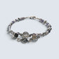 Black Herkimer Diamond Charm + Iolite w/ Akoya Pearl Bracelet