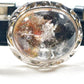 Rainbow Inclusion Quartz w/ Hematoid Quartz Leather Bracelet
