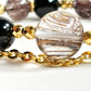 Copper Rutilated Quartz Charm + Red Copper Rutilated Quartz w/ Black Tourmaline Bracelet