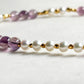Amethyst Super Seven Quartz w/ Freshwater Pearl Anklet
