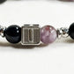 Letter I | Eye Auralite & Blue Tiger Eye Bracelet