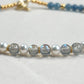 Devil's Aquamarine + Grey Moonstone w/ Freshwater Pearl Anklet