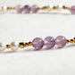 Amethyst Super Seven Quartz w/ Freshwater Pearl Anklet