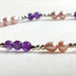 Amethyst w/ Freshwater Pearl Anklet