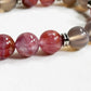 Silver Chrome Heart Cross Charm + Auralite 23 w/ Purple Chalcedony Bracelet
