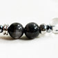 Letter B | Clear Quartz & Black Auralite Bracelet
