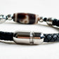 Green Tara Dzi Bead w/ Leather Bangle