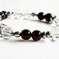 Letter V | Clear Quartz & Garnet Bracelet