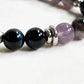 Letter I | Eye Auralite & Blue Tiger Eye Bracelet