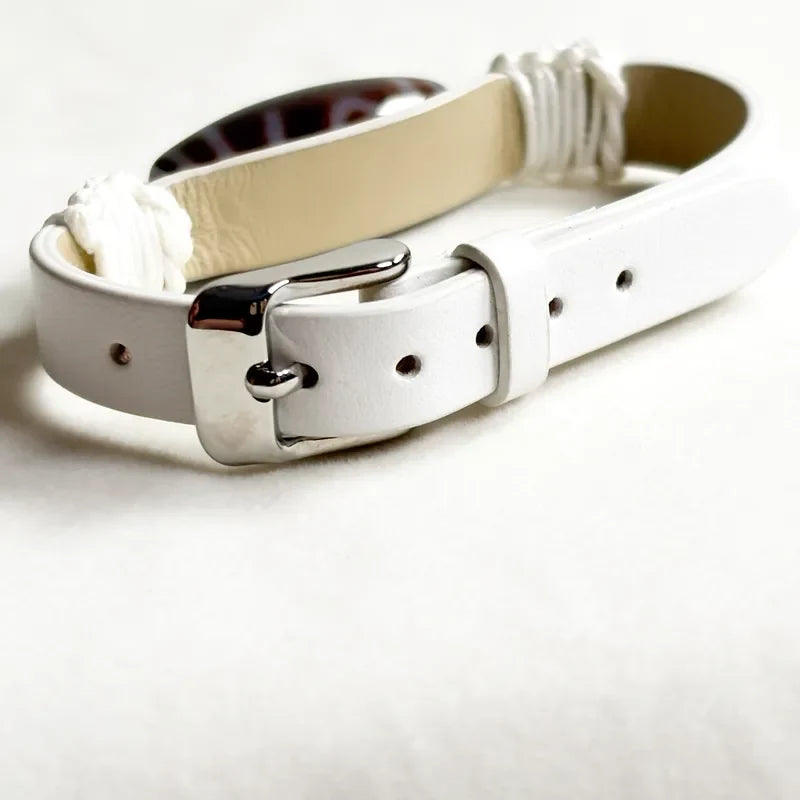Money Hook Dzi Bead Leather Bracelet