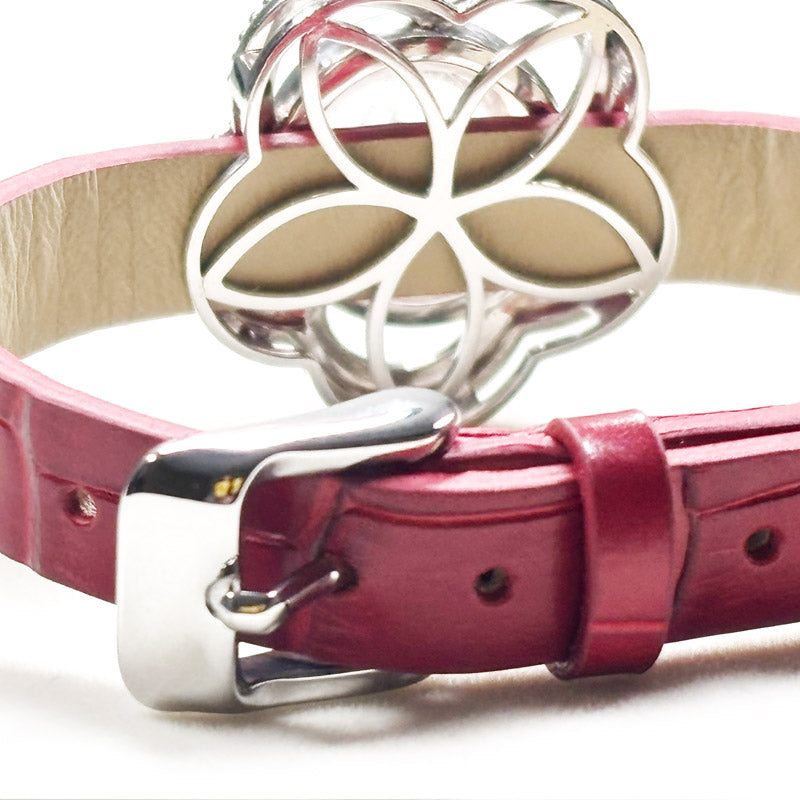 White Calcite Leather Bracelet