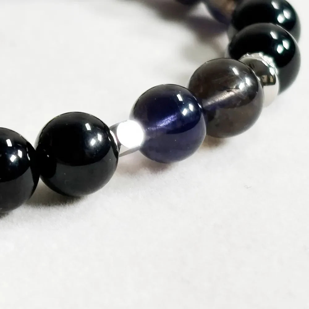 Letter M | Iolite & Black Tourmaline Bracelet