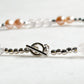 Mozambique Rose Quartz w/ Freshwater Pearl Anklet